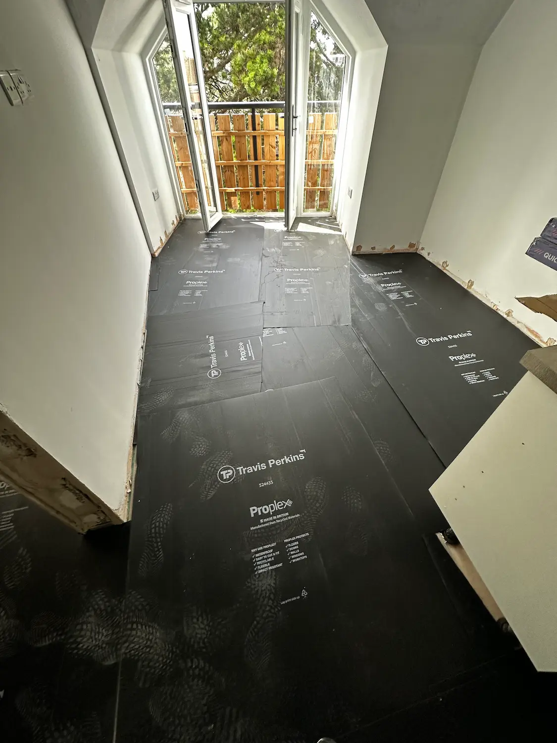 Hallway flooring installation project