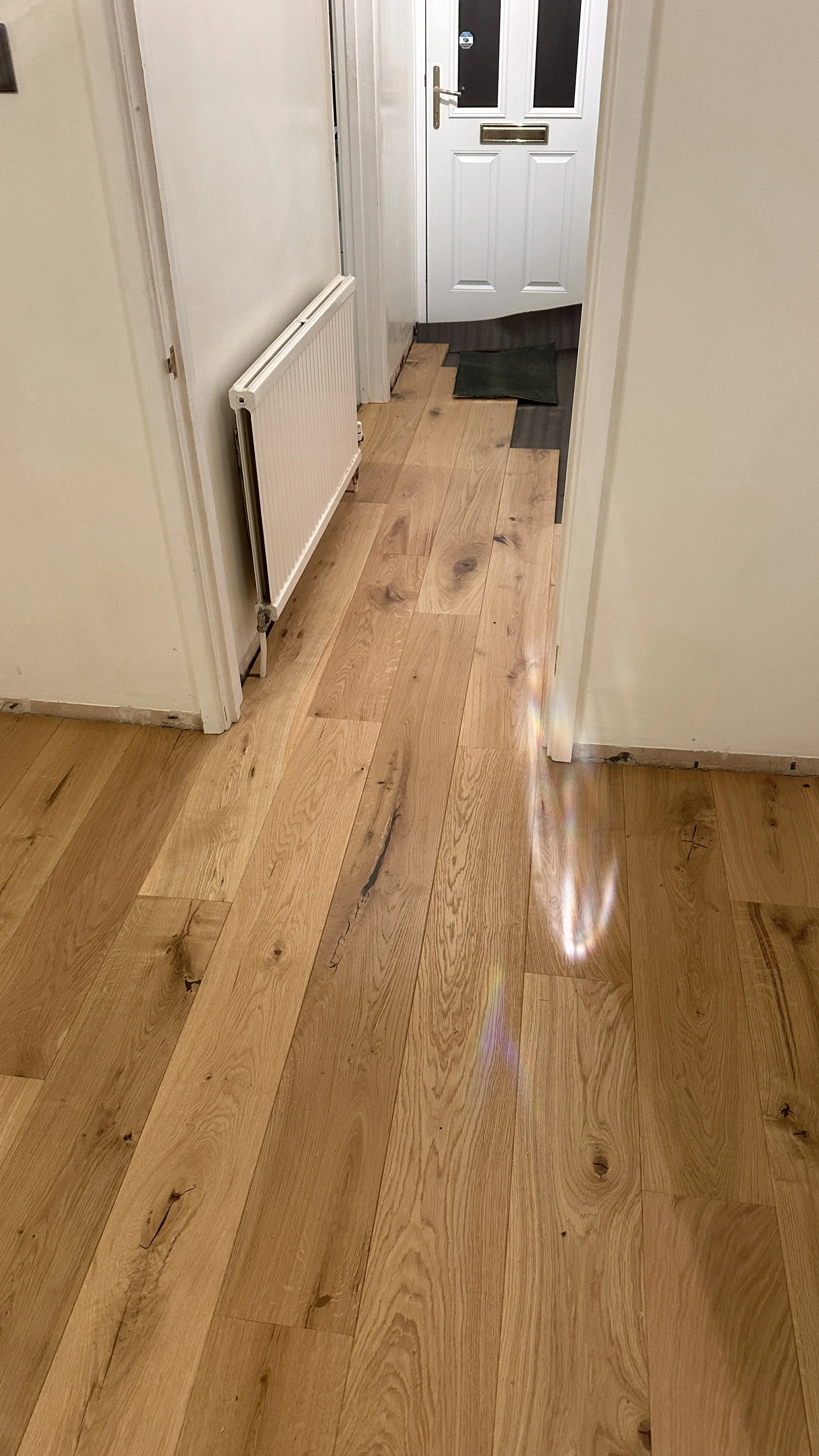 Flooring Installation project in Bicester - a white door